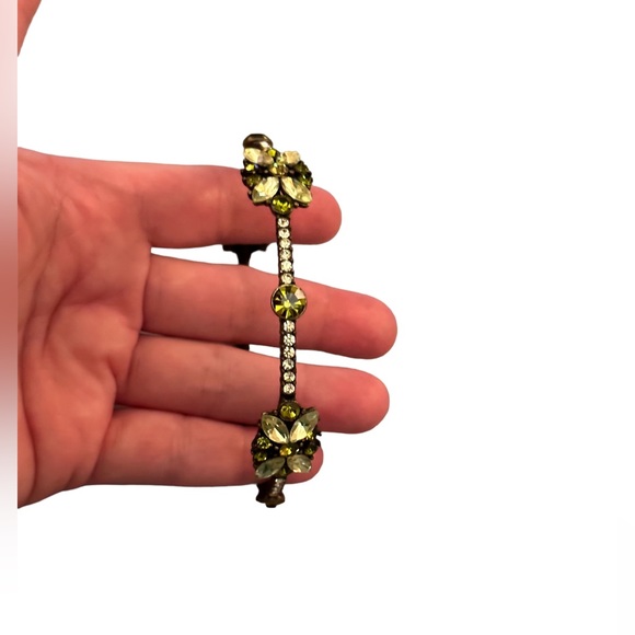 Peridot Flower Bangle Bracelet - Picture 3 of 3